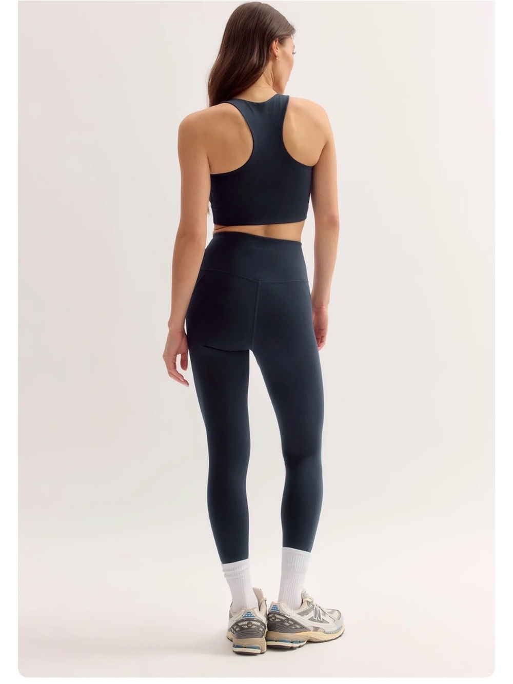Girlfriend Collective Navy Blue High Rise Leggings Size M - Picture 2 of 8